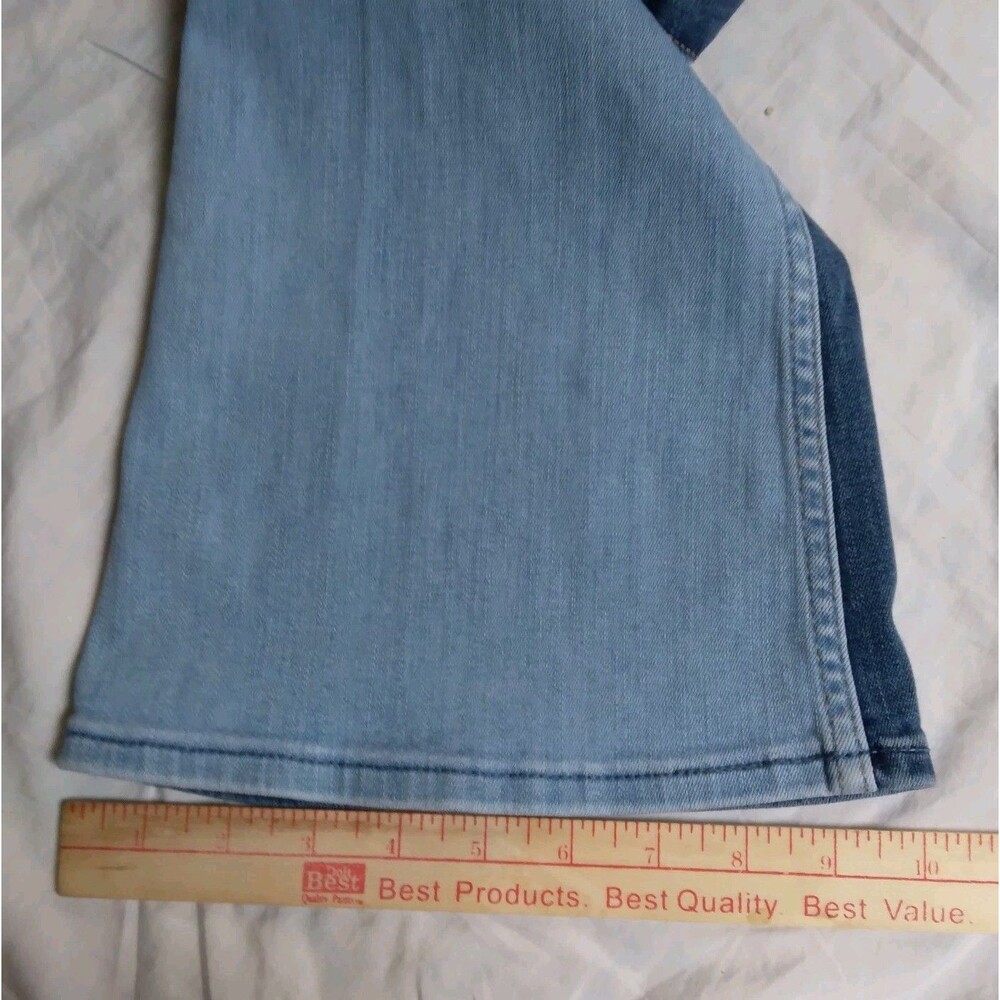 Hollister High Rise Vintage Flare Blue Jeans Patchwork Hippie Festival Women's 3 - Picture 10 of 13